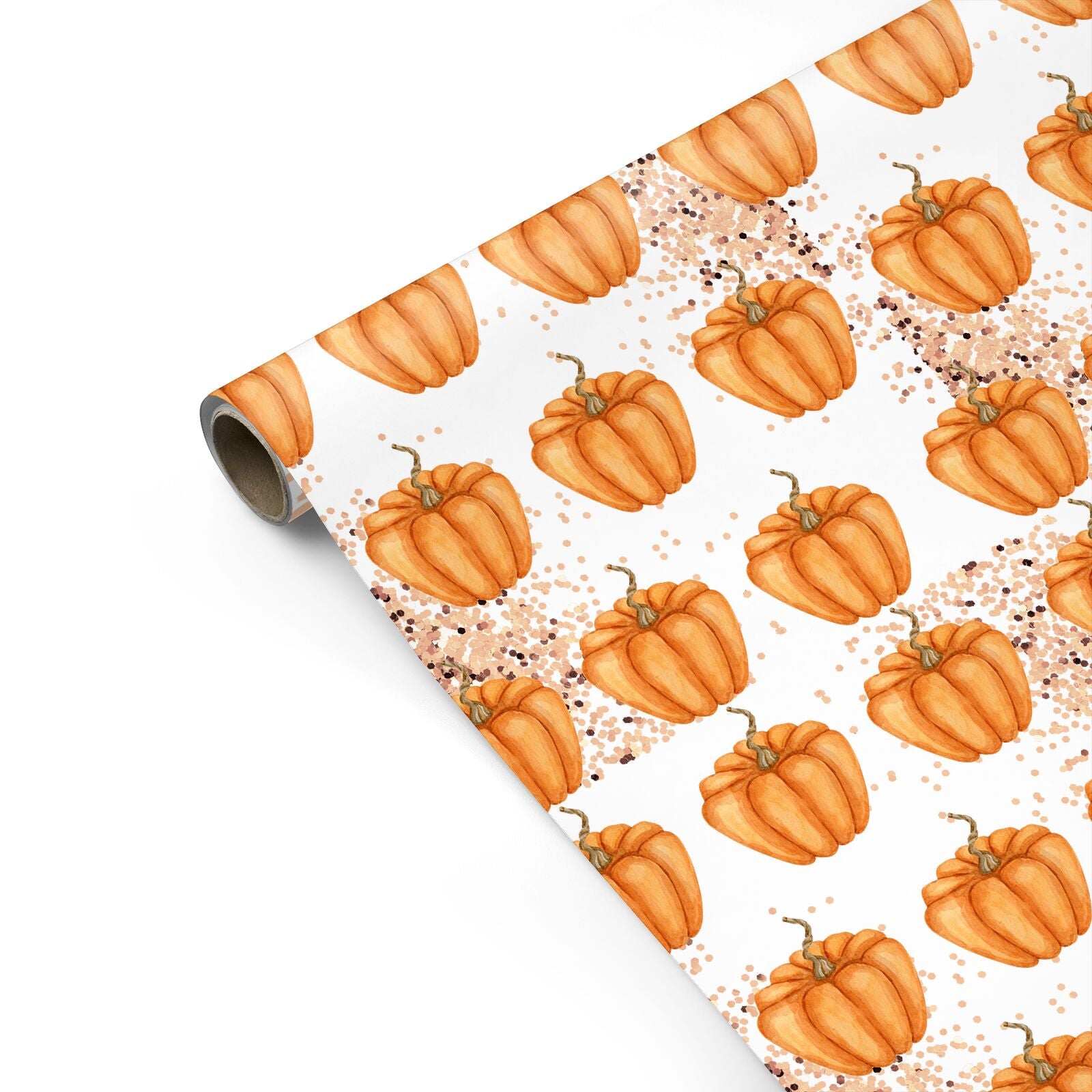 Shimmery Pumpkins Personalised Gift Wrap