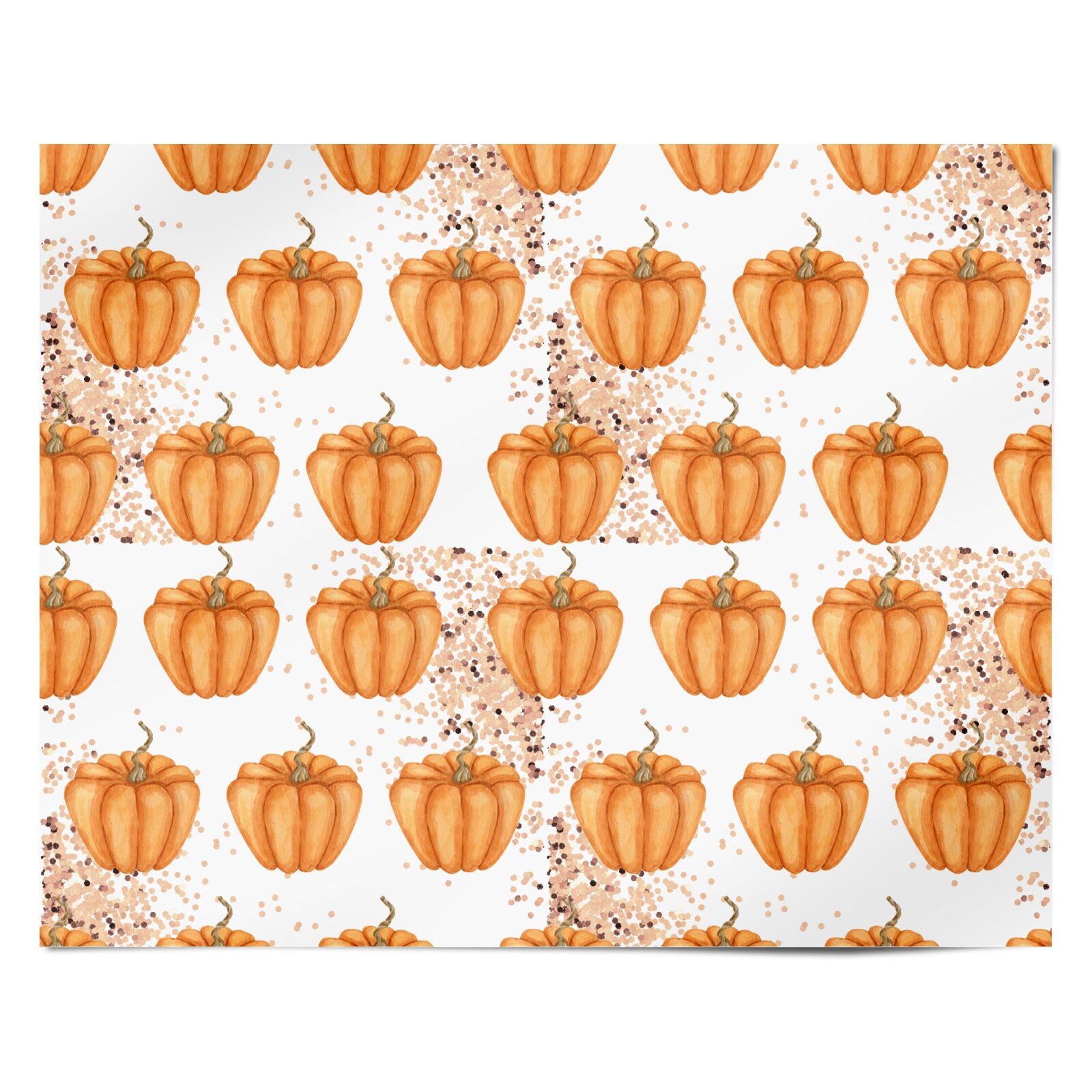 Shimmery Pumpkins Personalised Wrapping Paper Alternative