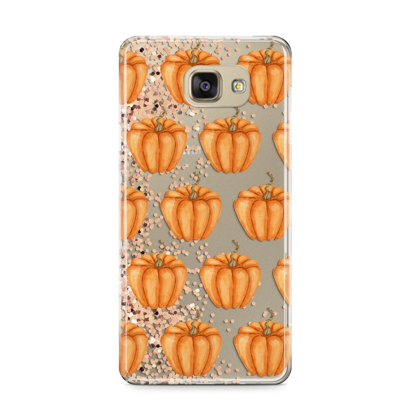 Shimmery Pumpkins Samsung Galaxy A9 2016 Case on gold phone