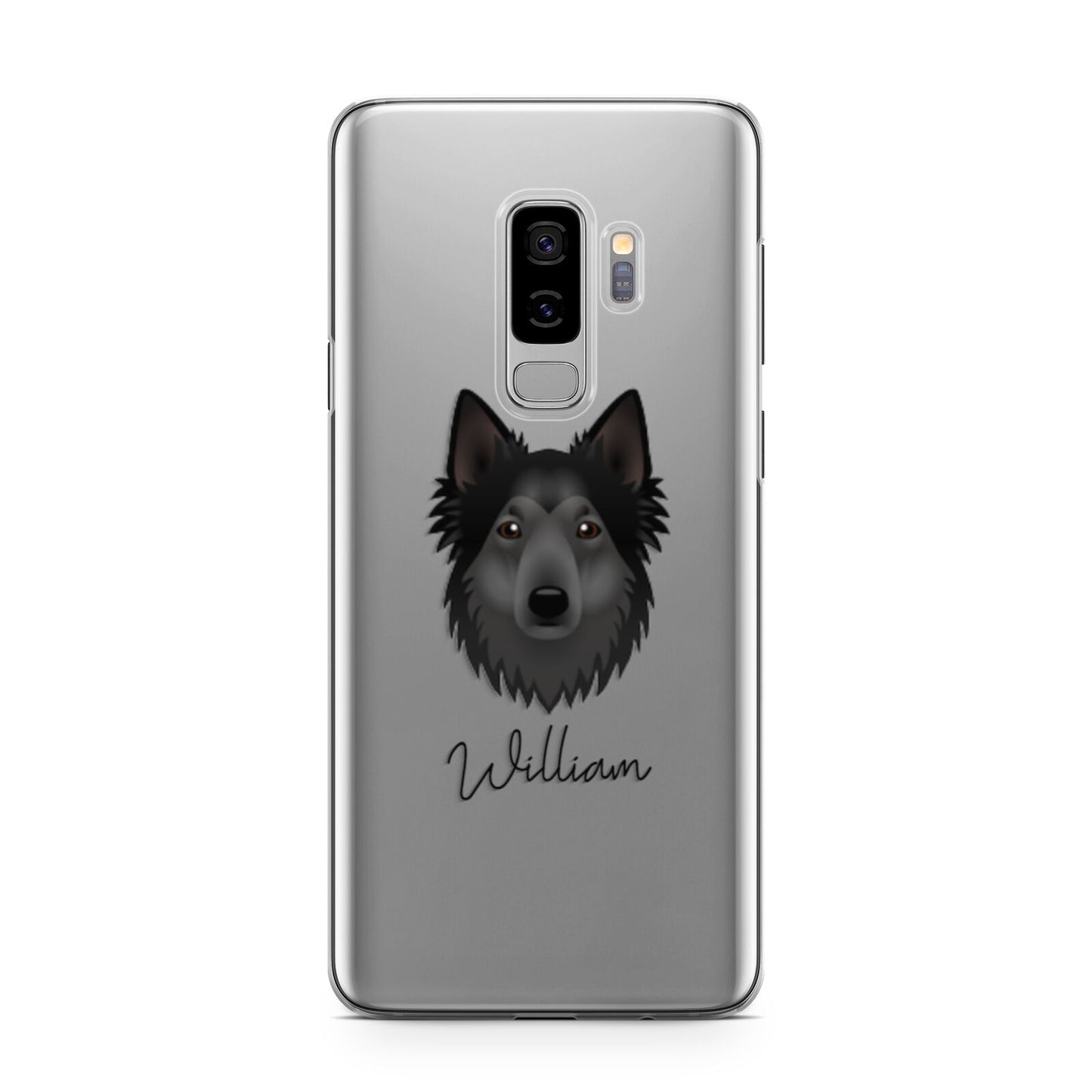 Shollie Personalised Samsung Galaxy S9 Plus Case on Silver phone