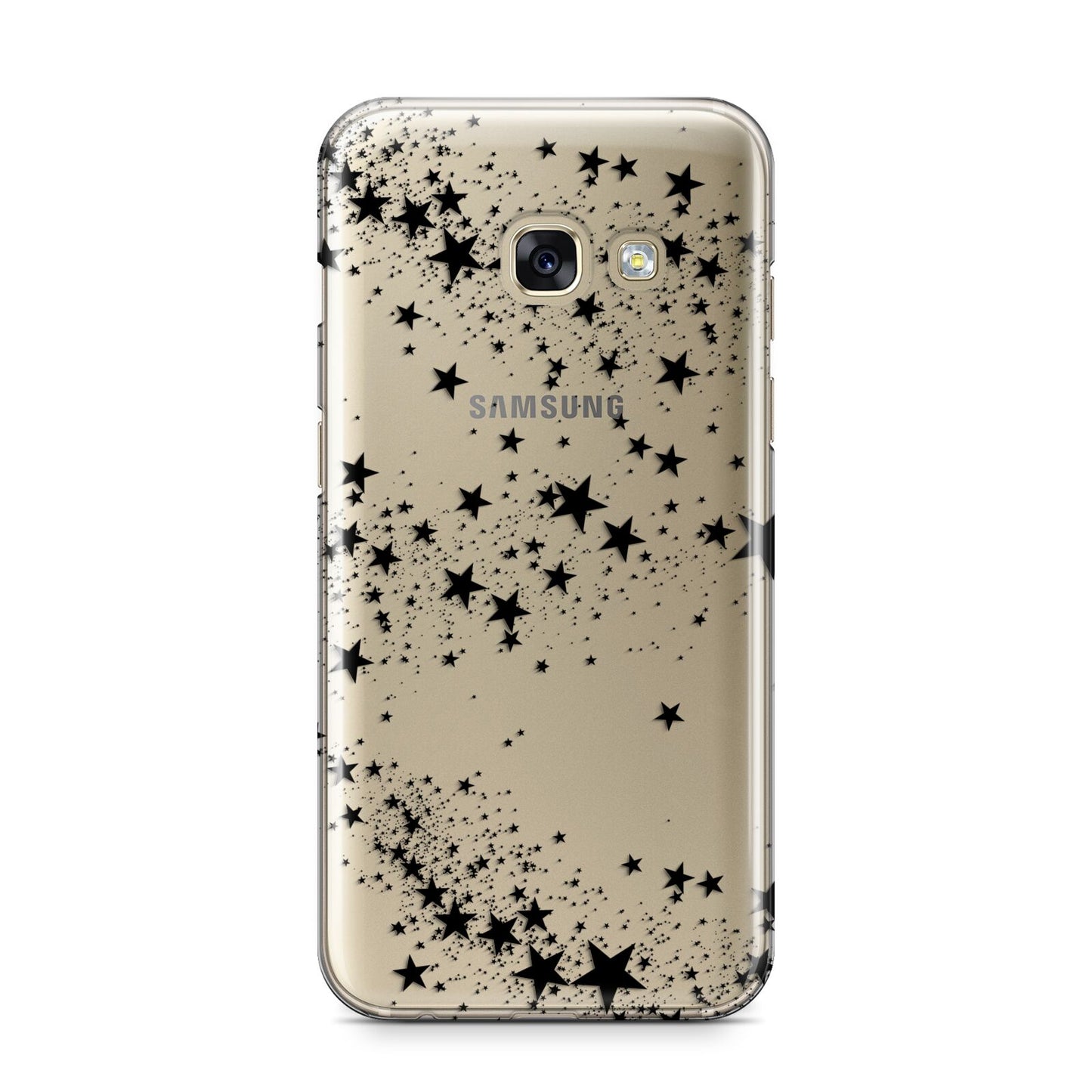 Shooting Stars Samsung Galaxy A3 2017 Case on gold phone