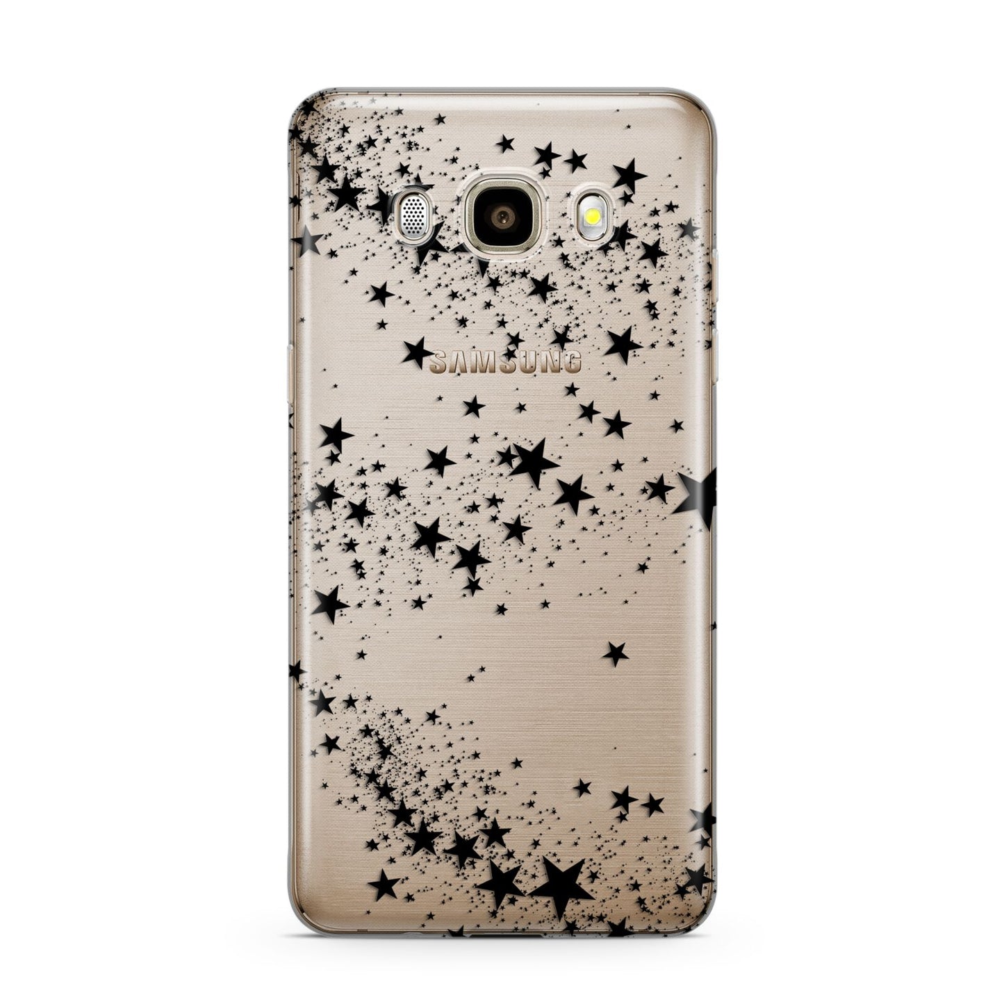 Shooting Stars Samsung Galaxy J7 2016 Case on gold phone