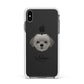 Shorkie Personalised Apple iPhone Xs Max Impact Case White Edge on Black Phone