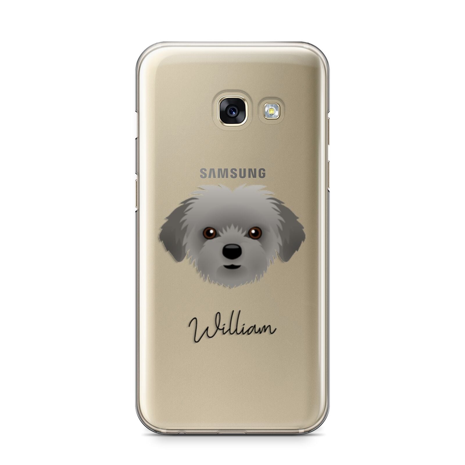 Shorkie Personalised Samsung Galaxy A3 2017 Case on gold phone