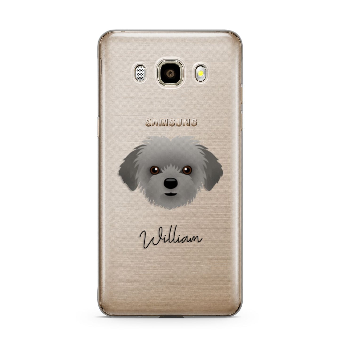 Shorkie Personalised Samsung Galaxy J7 2016 Case on gold phone