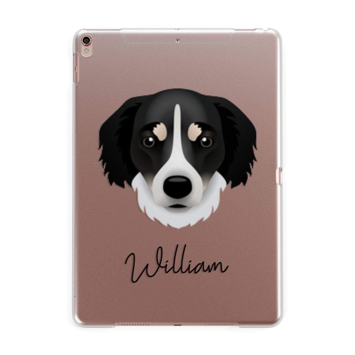 Siberian Cocker Personalised Apple iPad Rose Gold Case