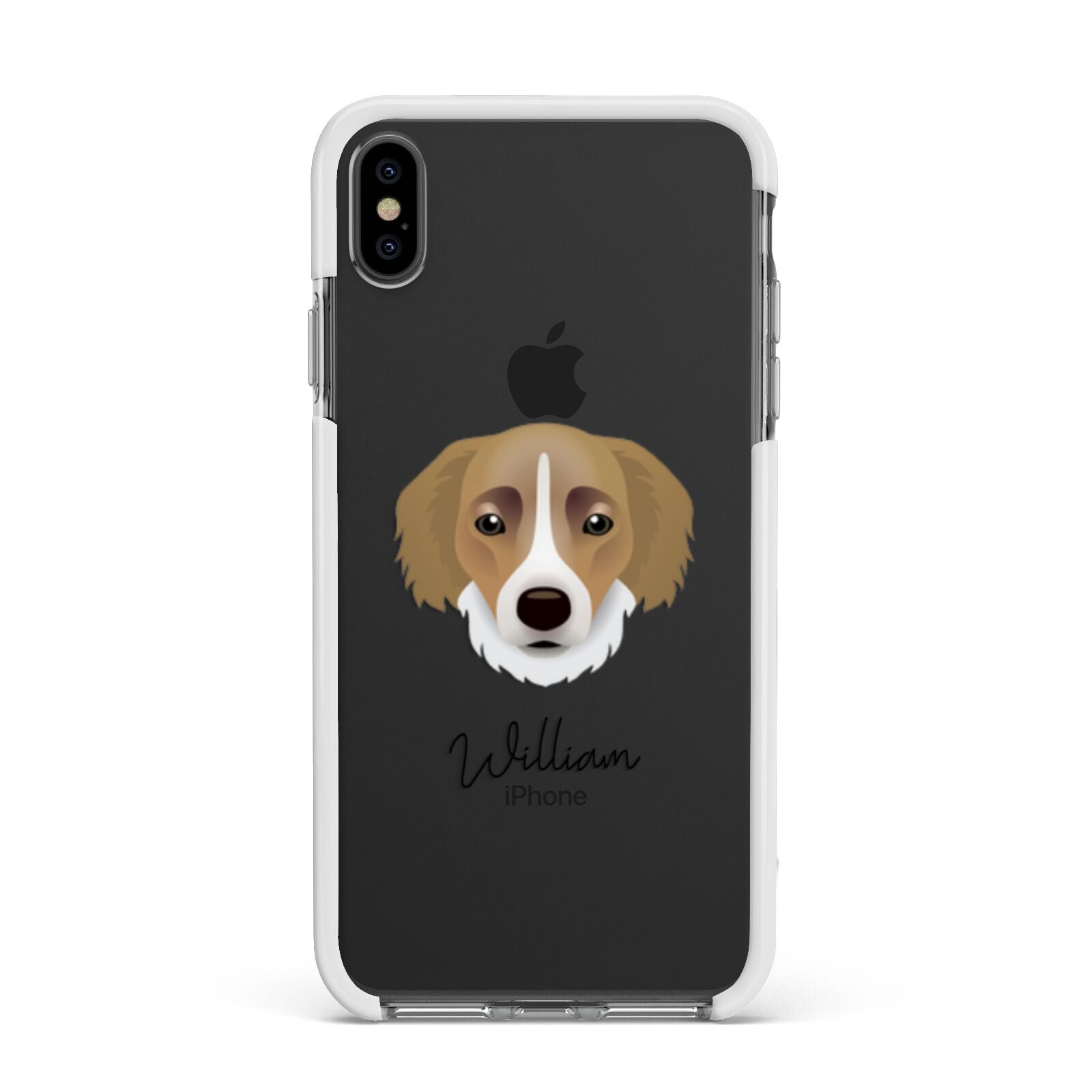 Siberian Cocker Personalised Apple iPhone Xs Max Impact Case White Edge on Black Phone