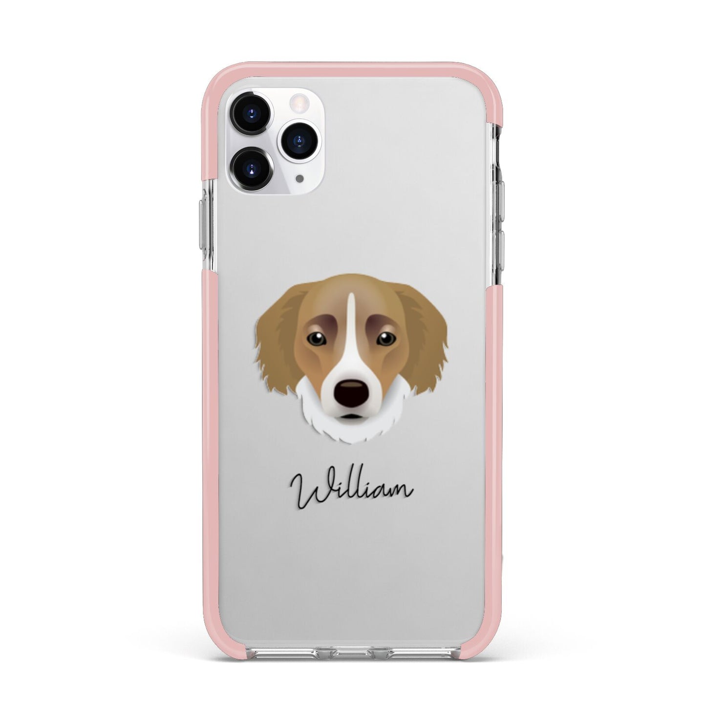 Siberian Cocker Personalised iPhone 11 Pro Max Impact Pink Edge Case