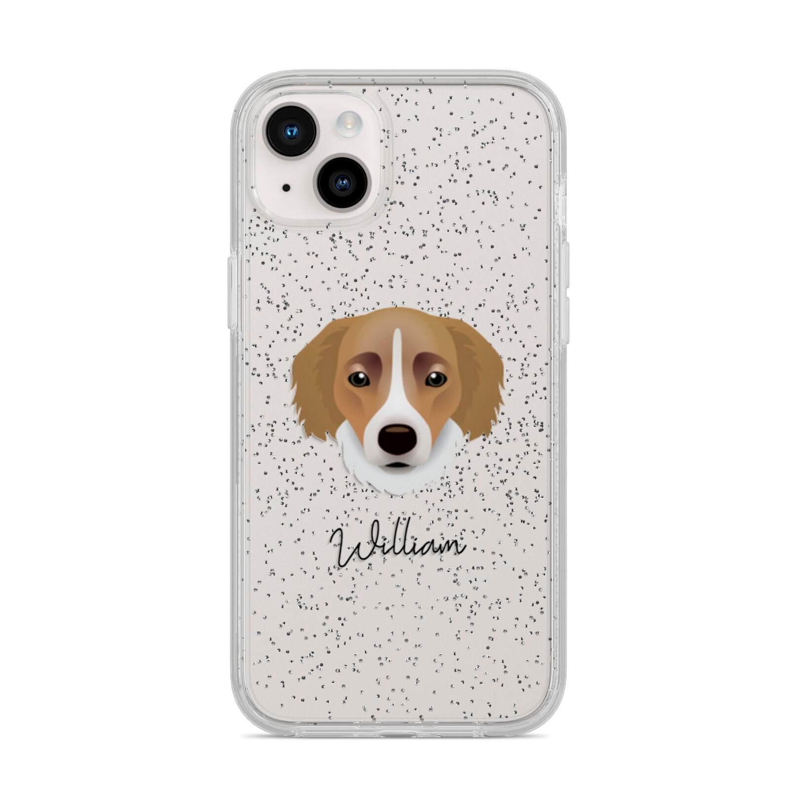 Siberian Cocker Personalised iPhone 14 Plus Glitter Tough Case Starlight