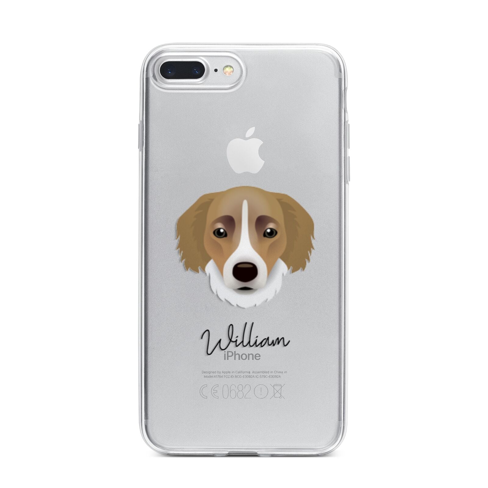 Siberian Cocker Personalised iPhone 7 Plus Bumper Case on Silver iPhone