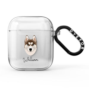 Siberian Husky Personalised AirPods Case