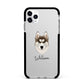 Siberian Husky Personalised Apple iPhone 11 Pro Max in Silver with Black Impact Case