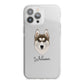 Siberian Husky Personalised iPhone 13 Pro Max TPU Impact Case with White Edges