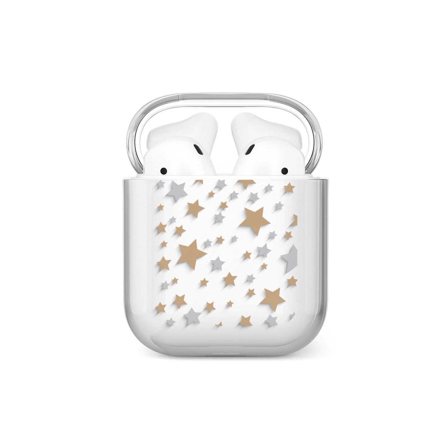 Silver Gold Stars AirPods Case