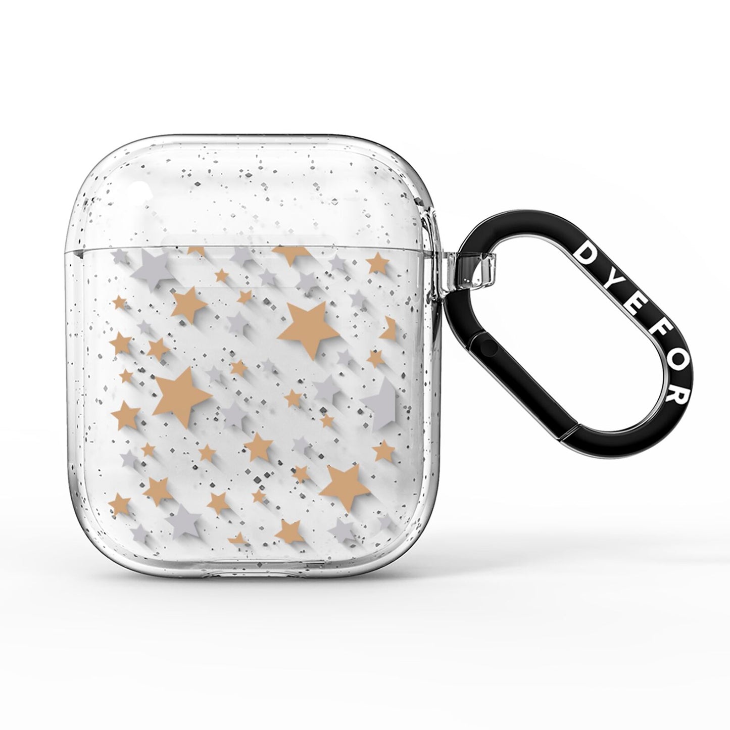 Silver Gold Stars AirPods Glitter Case