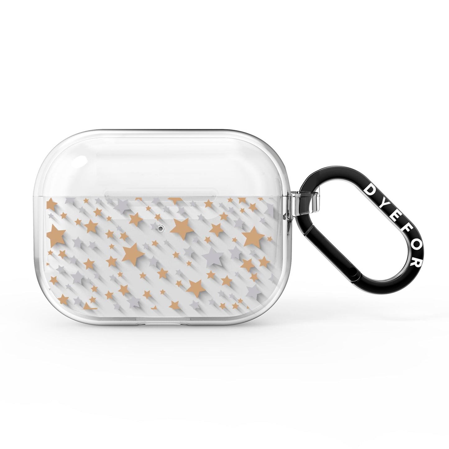 Silver Gold Stars AirPods Pro Clear Case