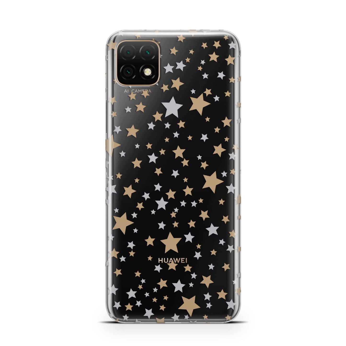 Silver Gold Stars Huawei Enjoy 20 Phone Case