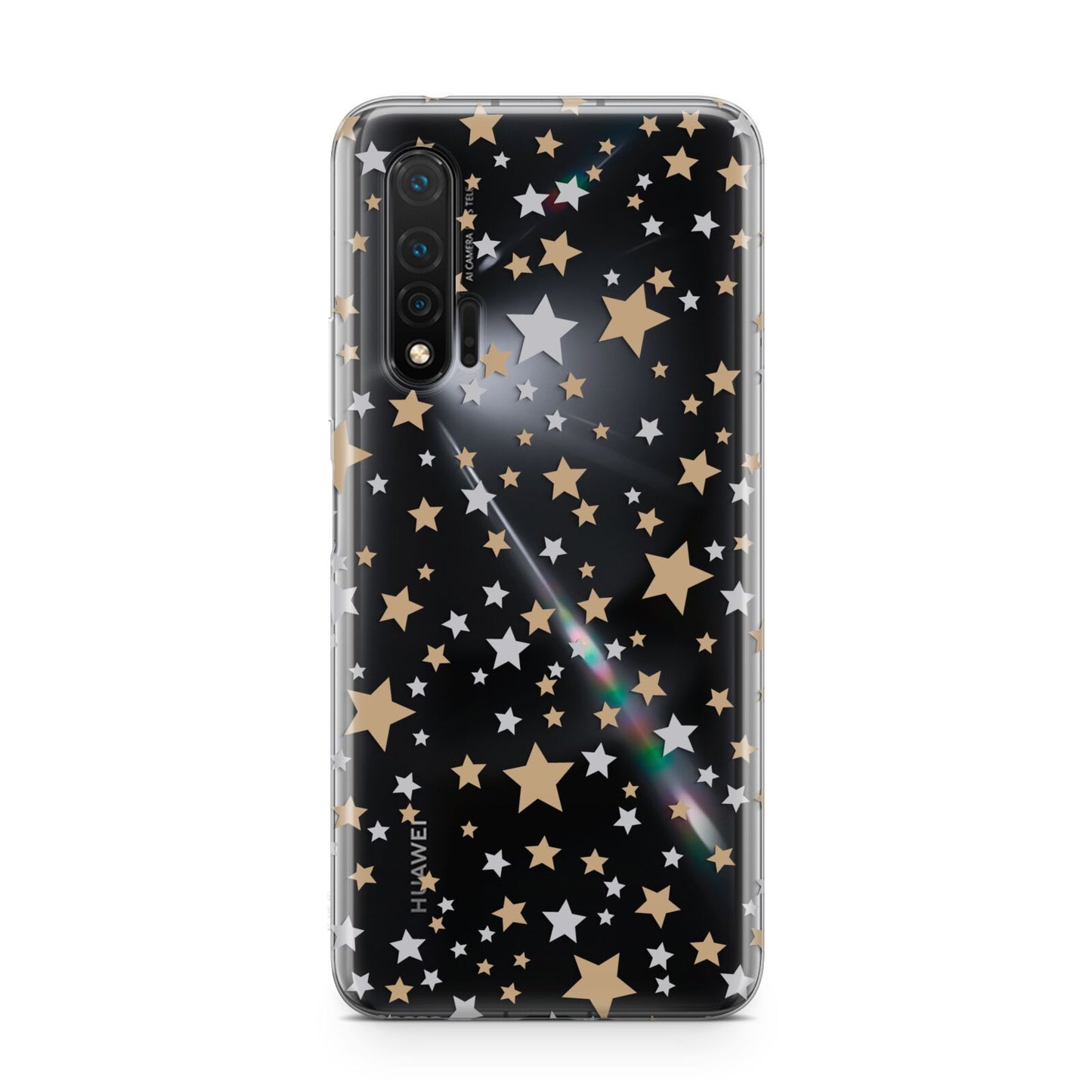 Silver Gold Stars Huawei Nova 6 Phone Case