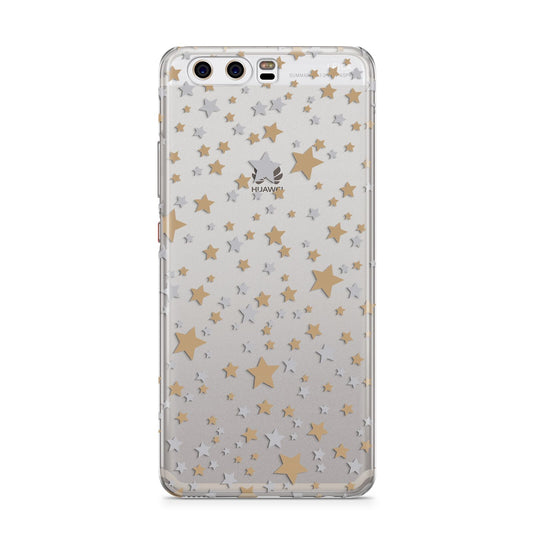 Silver Gold Stars Huawei P10 Phone Case