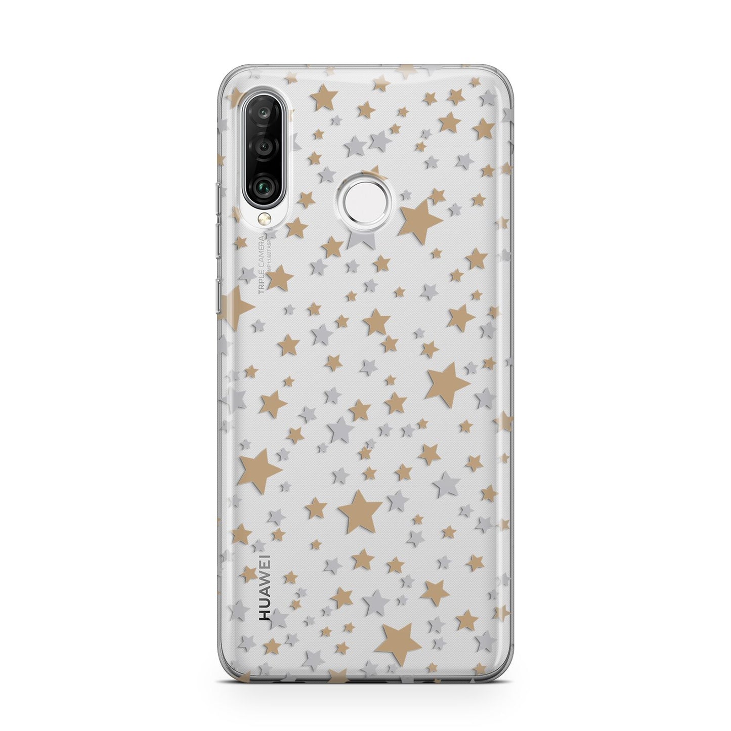 Silver Gold Stars Huawei P30 Lite Phone Case