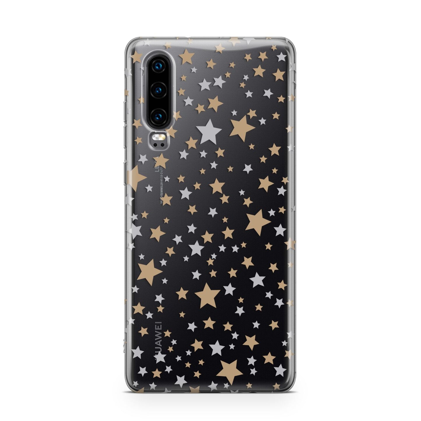 Silver Gold Stars Huawei P30 Phone Case