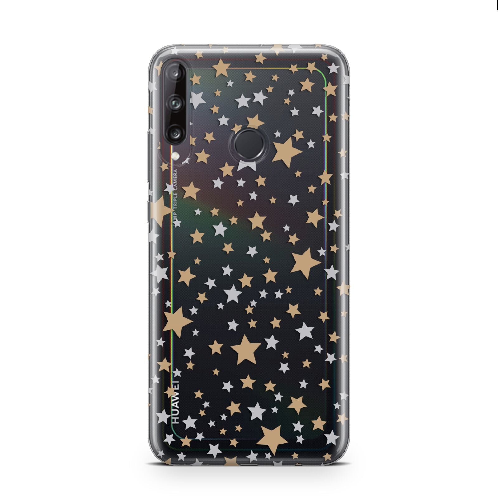 Silver Gold Stars Huawei P40 Lite E Phone Case