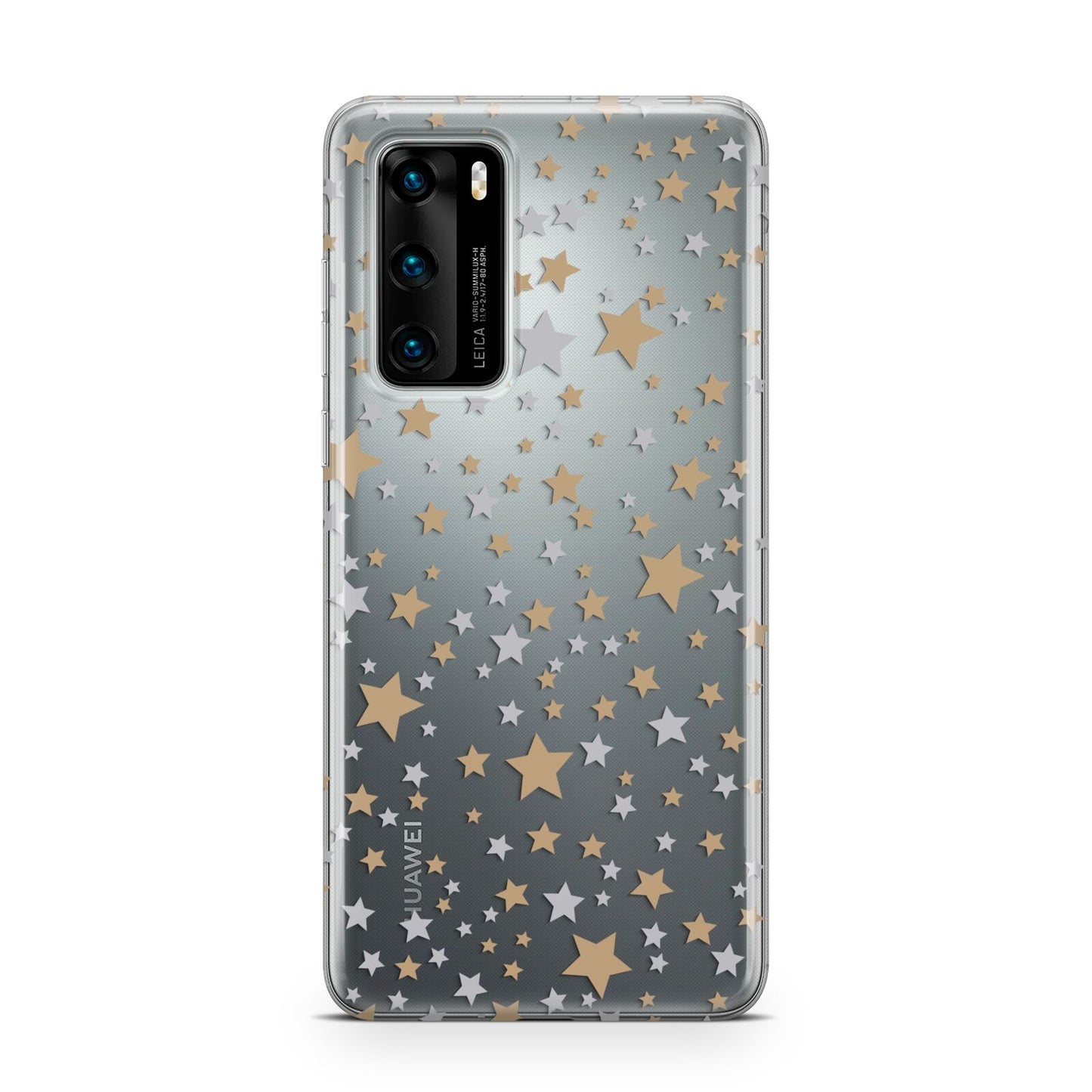 Silver Gold Stars Huawei P40 Phone Case