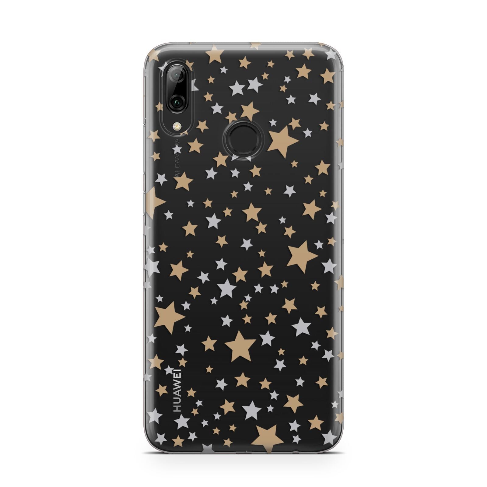 Silver Gold Stars Huawei Y7 2019