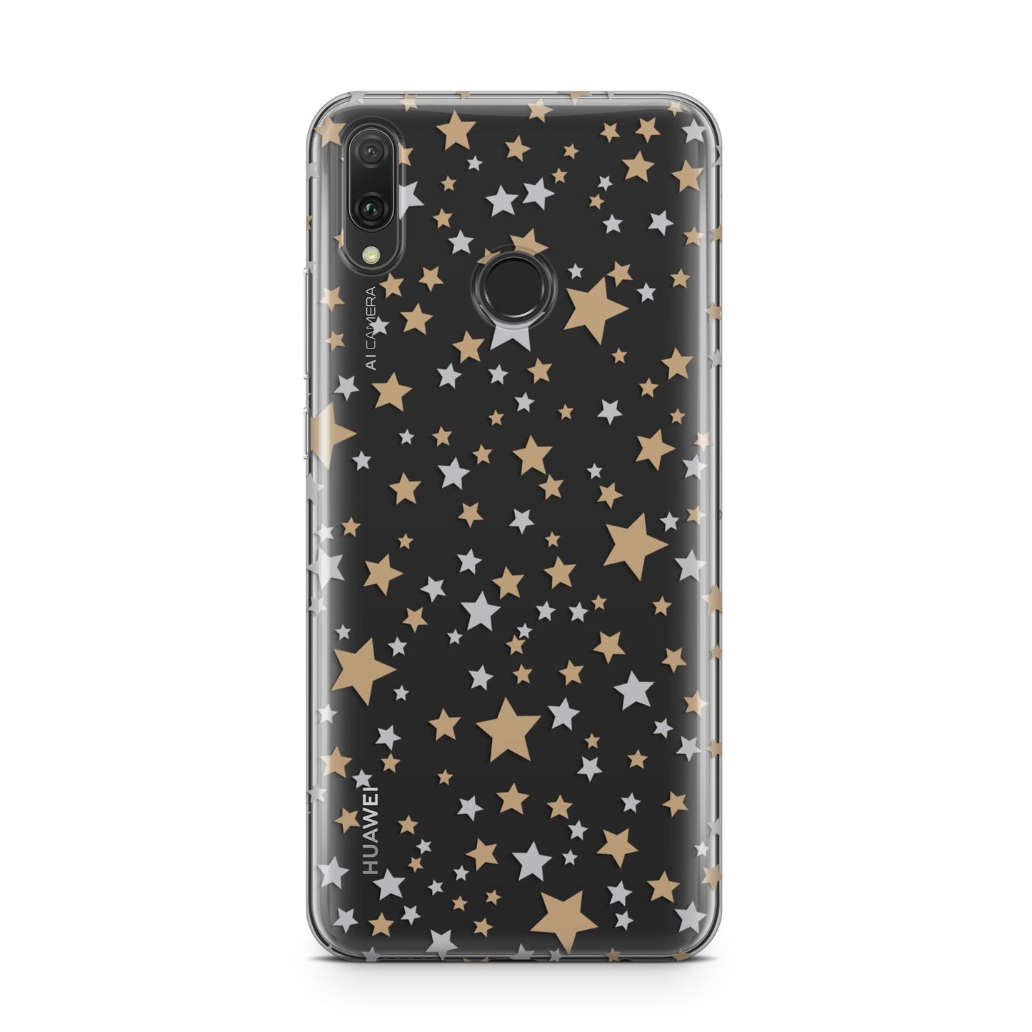 Silver Gold Stars Huawei Y9 2019