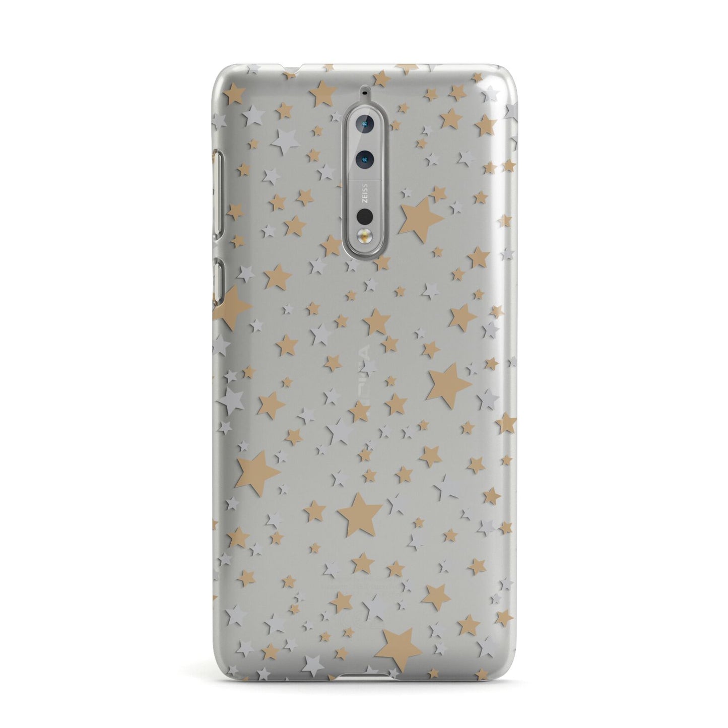 Silver Gold Stars Nokia Case