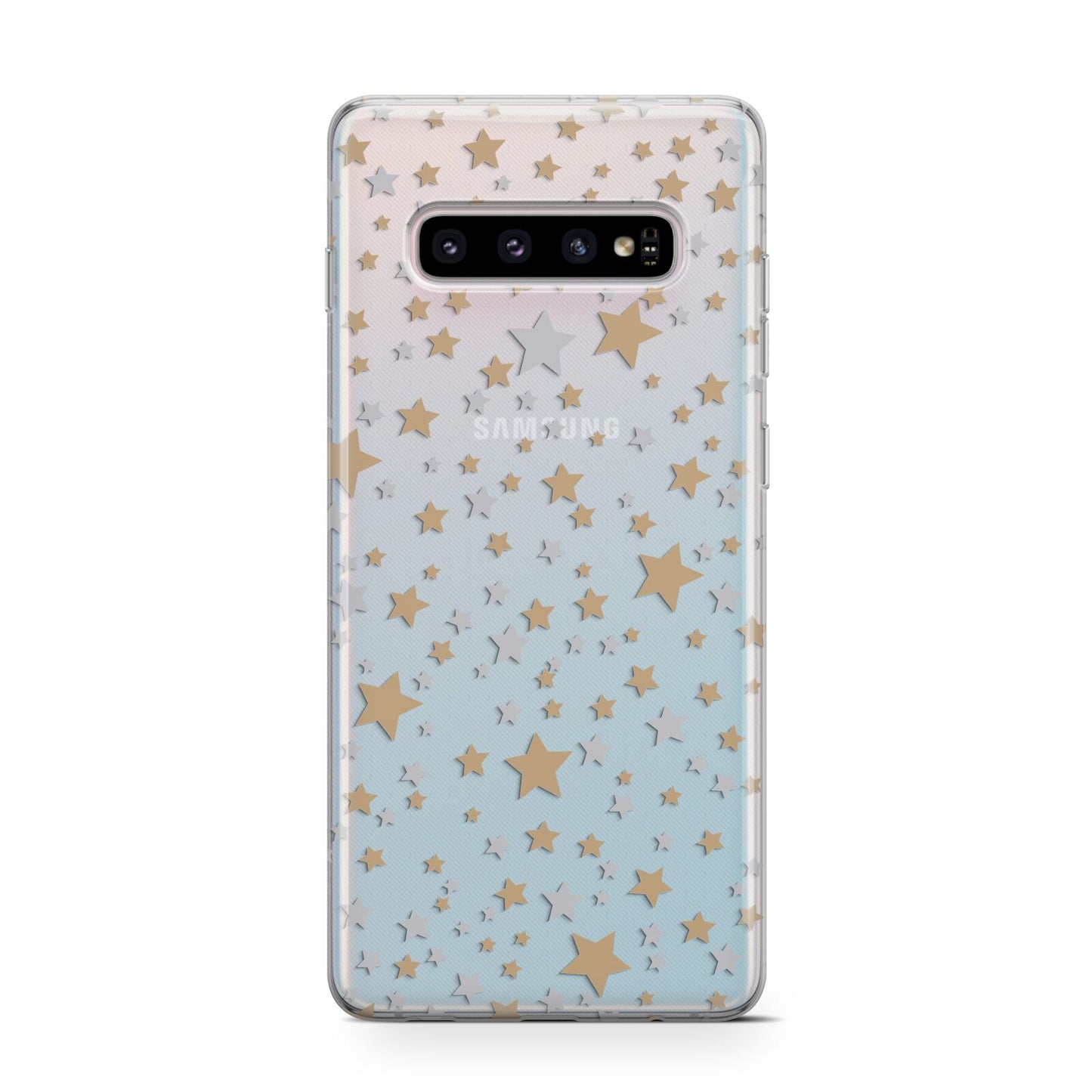 Silver Gold Stars Protective Samsung Galaxy Case