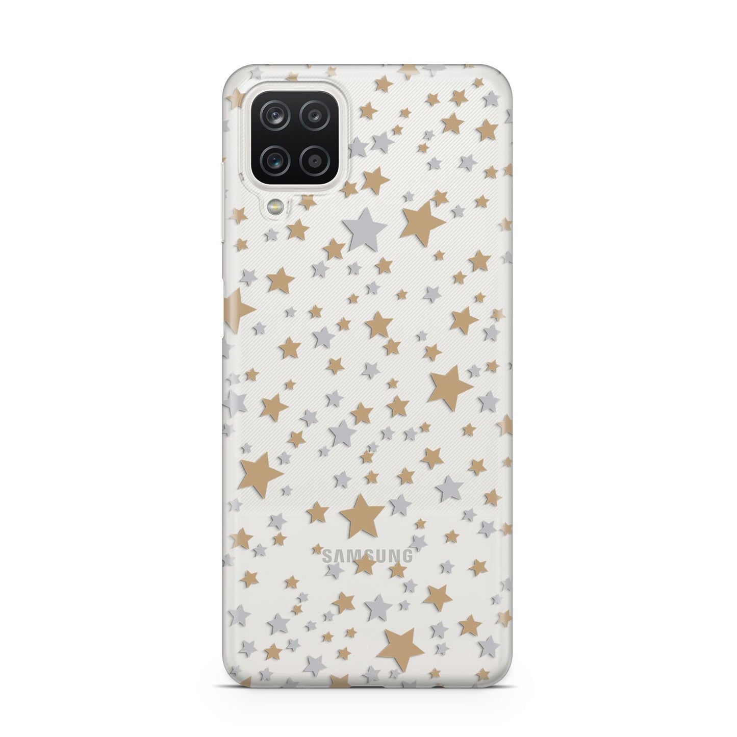 Silver Gold Stars Samsung A12 Case