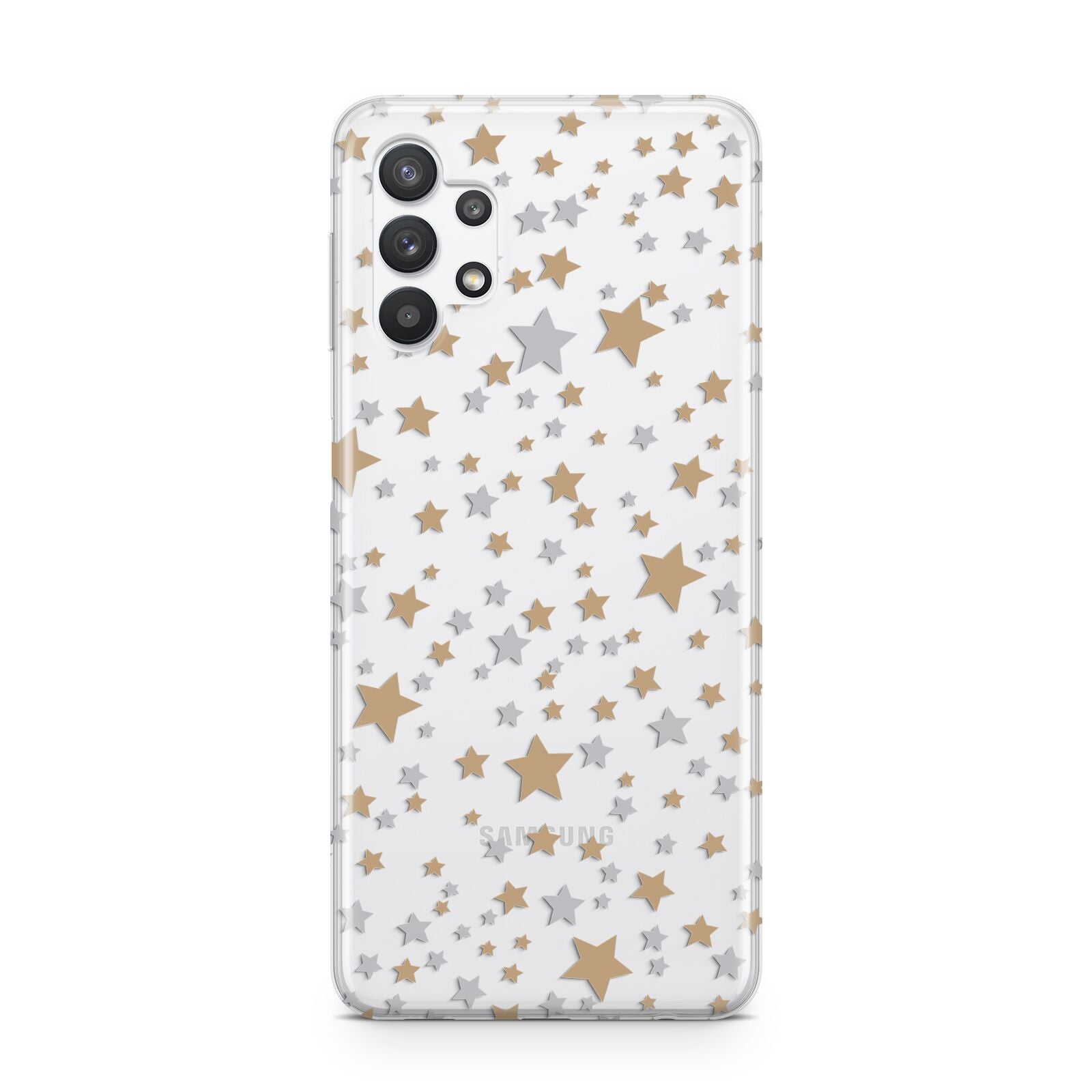 Silver Gold Stars Samsung A32 5G Case