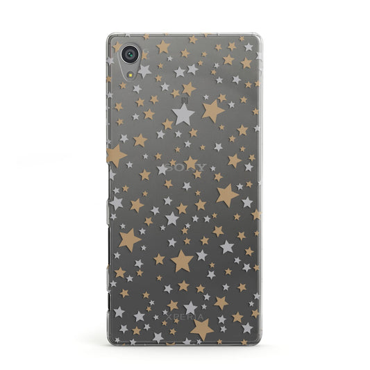 Silver Gold Stars Sony Xperia Case