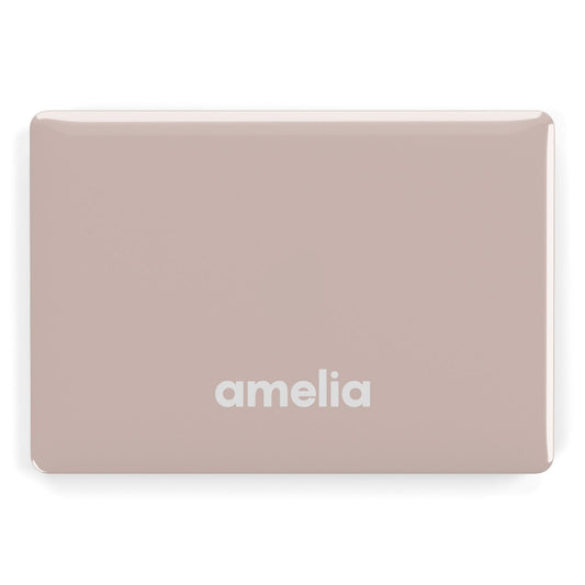 Simple Blush Pink with Name Apple MacBook Case