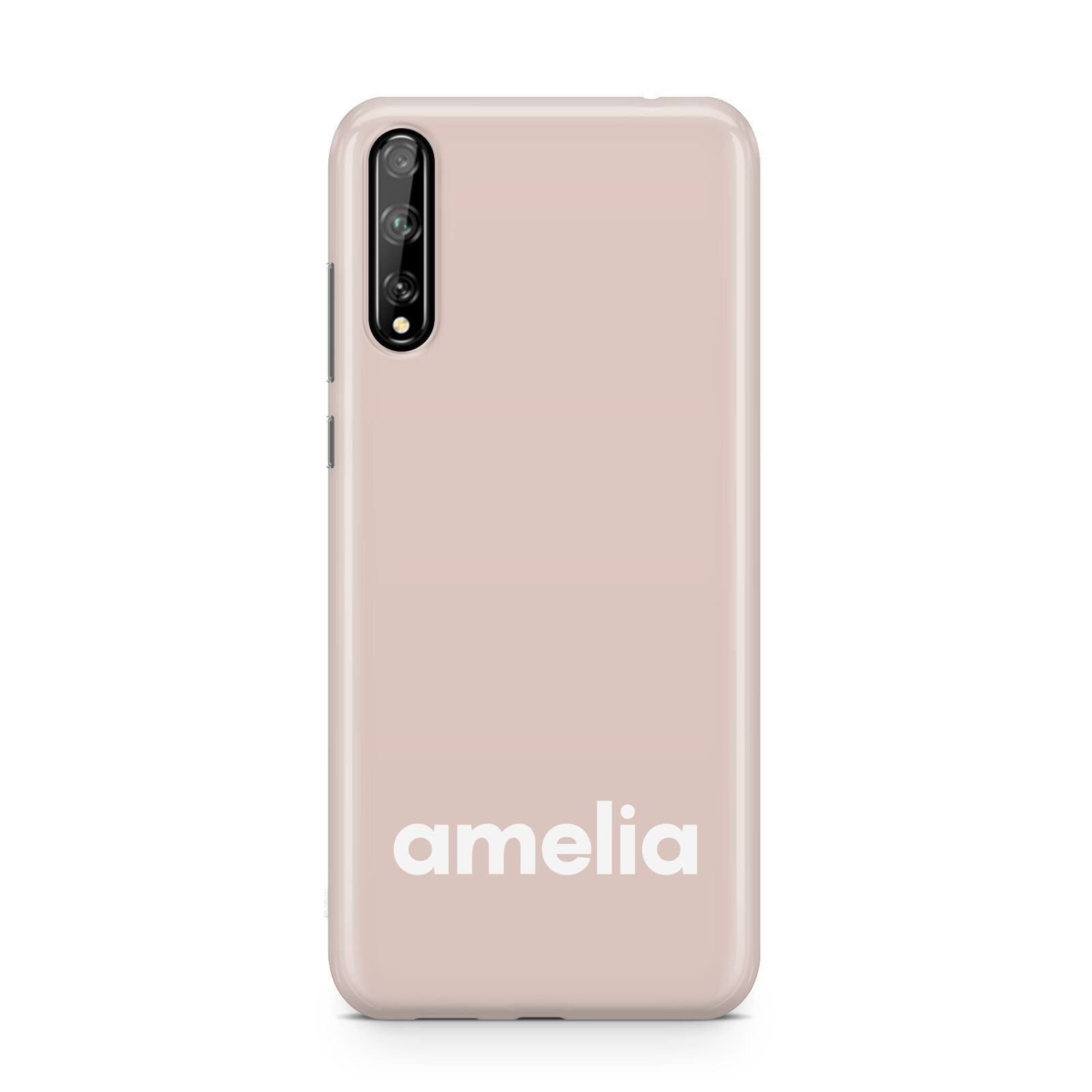 Simple Blush Pink with Name Huawei Enjoy 10s Phone Case