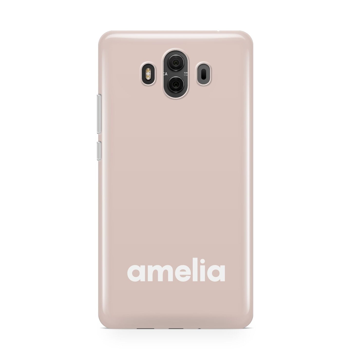 Simple Blush Pink with Name Huawei Mate 10 Protective Phone Case