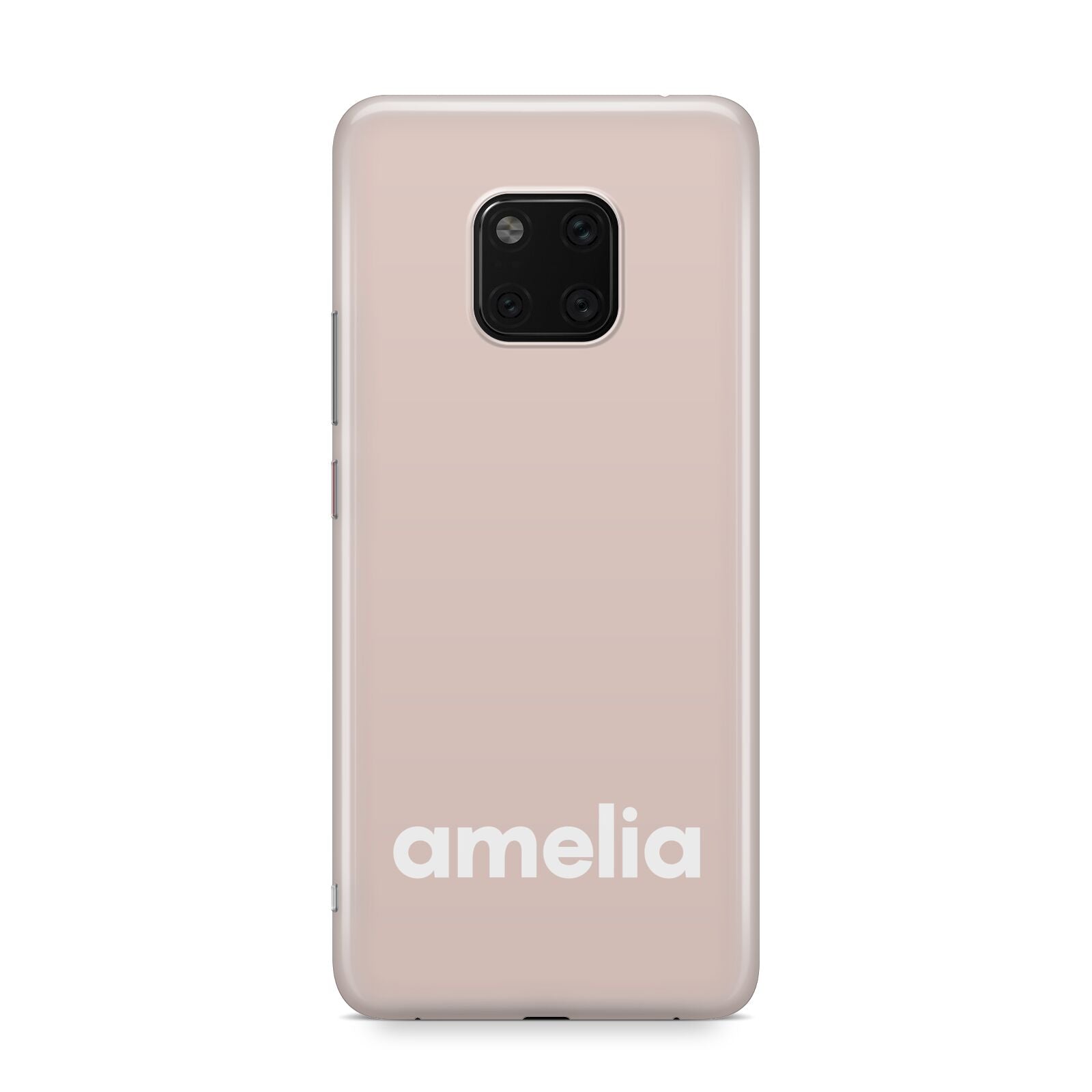 Simple Blush Pink with Name Huawei Mate 20 Pro Phone Case