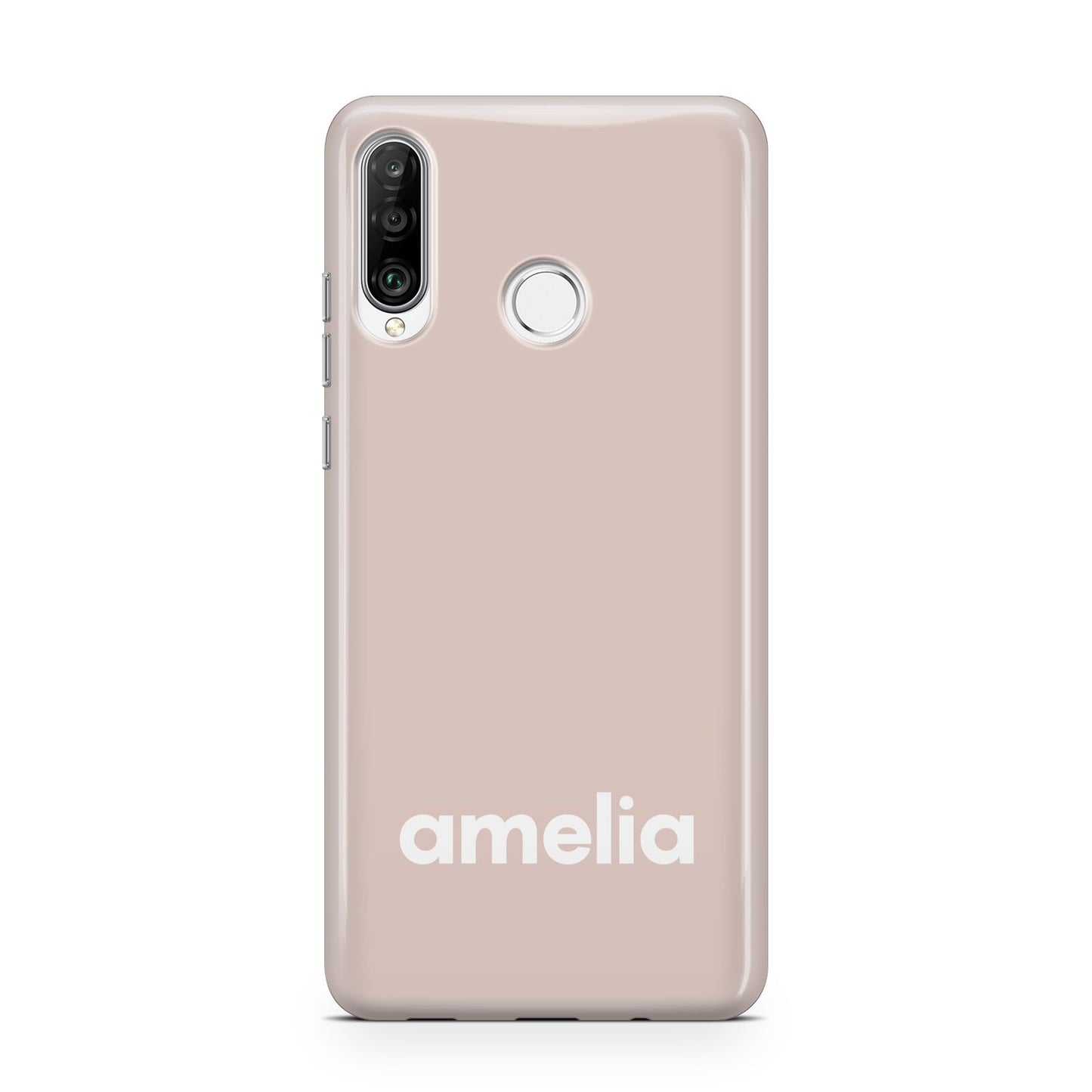 Simple Blush Pink with Name Huawei P30 Lite Phone Case