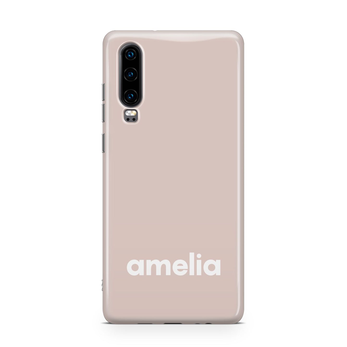 Simple Blush Pink with Name Huawei P30 Phone Case