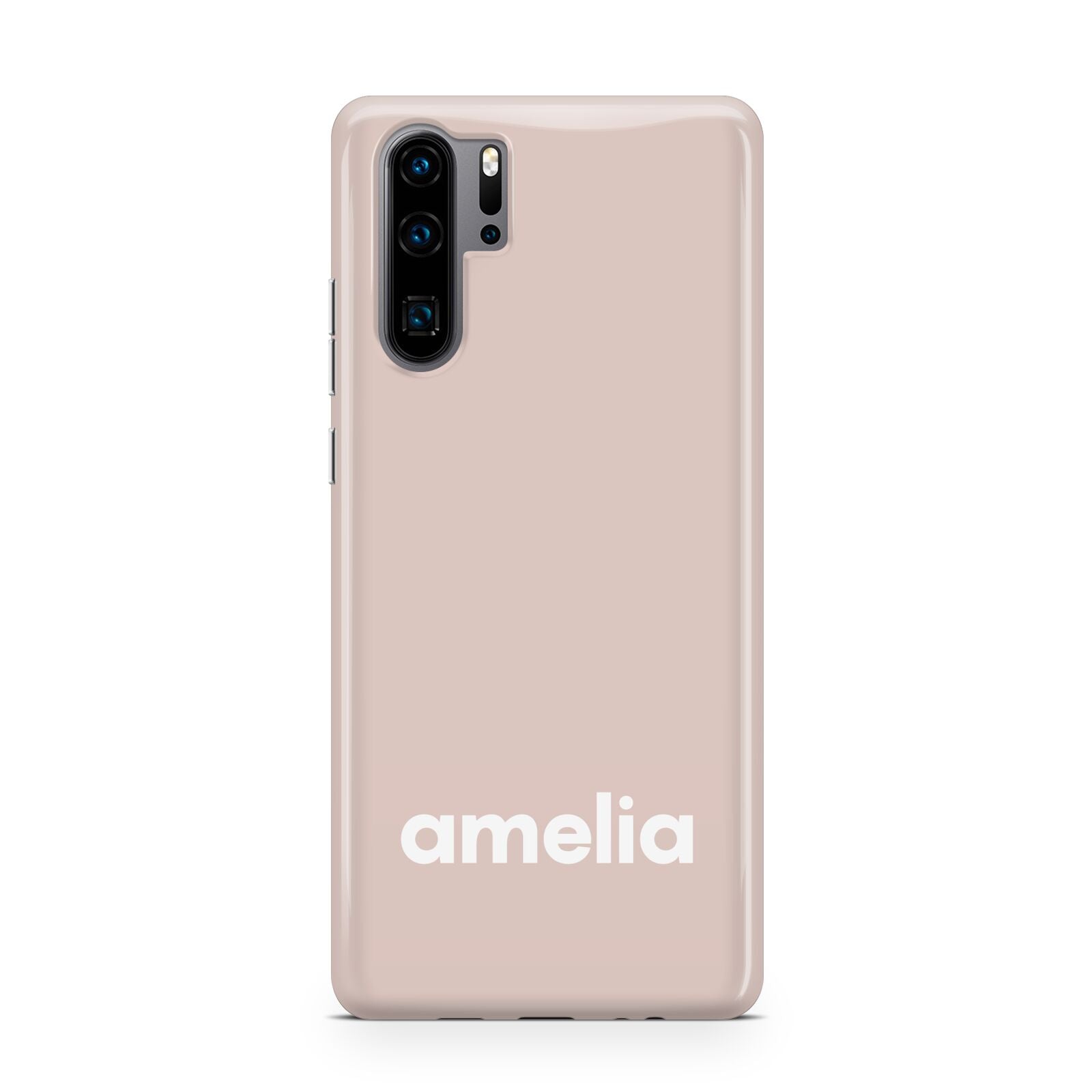 Simple Blush Pink with Name Huawei P30 Pro Phone Case