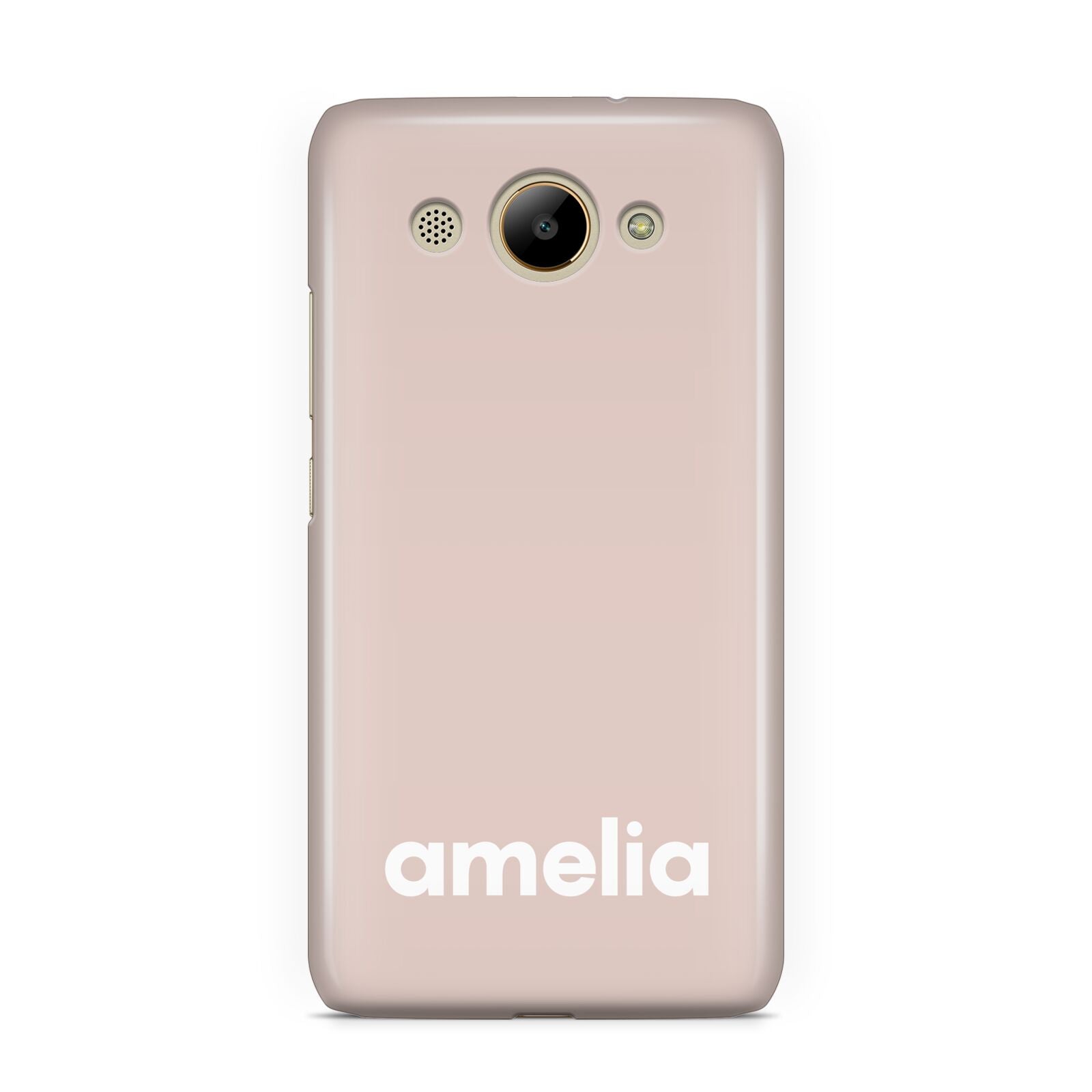 Simple Blush Pink with Name Huawei Y3 2017