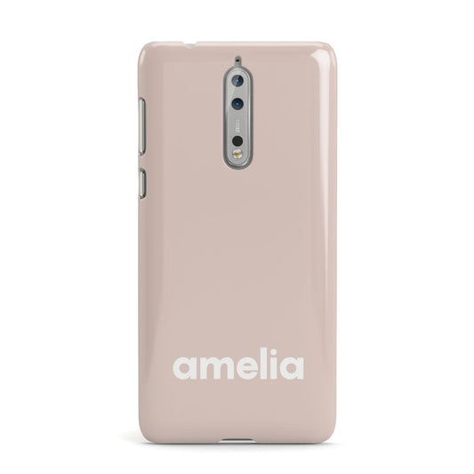 Simple Blush Pink with Name Nokia Case