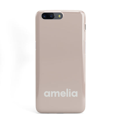 Simple Blush Pink with Name OnePlus Case