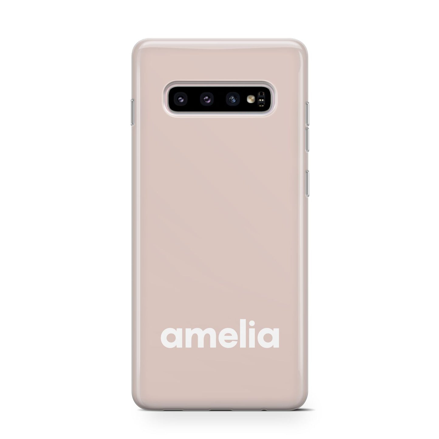 Simple Blush Pink with Name Protective Samsung Galaxy Case