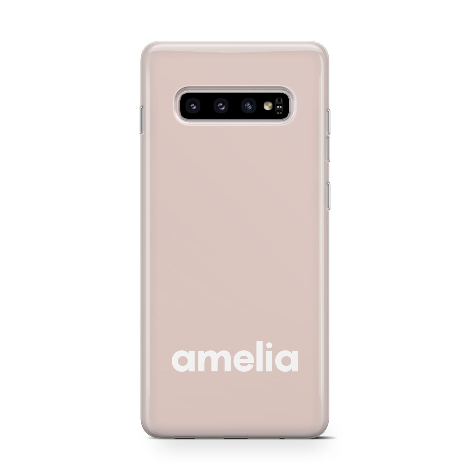 Simple Blush Pink with Name Protective Samsung Galaxy Case