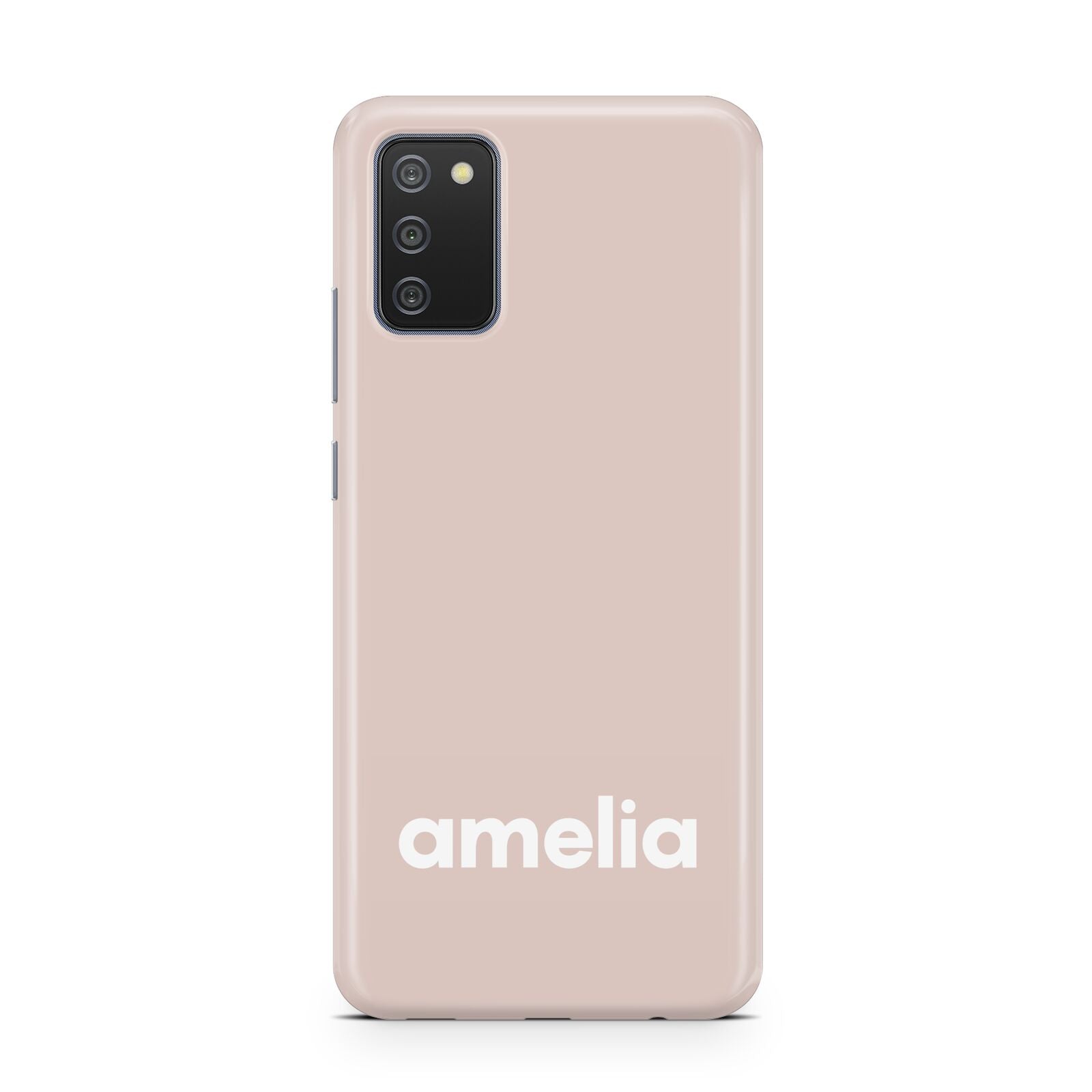 Simple Blush Pink with Name Samsung A02s Case