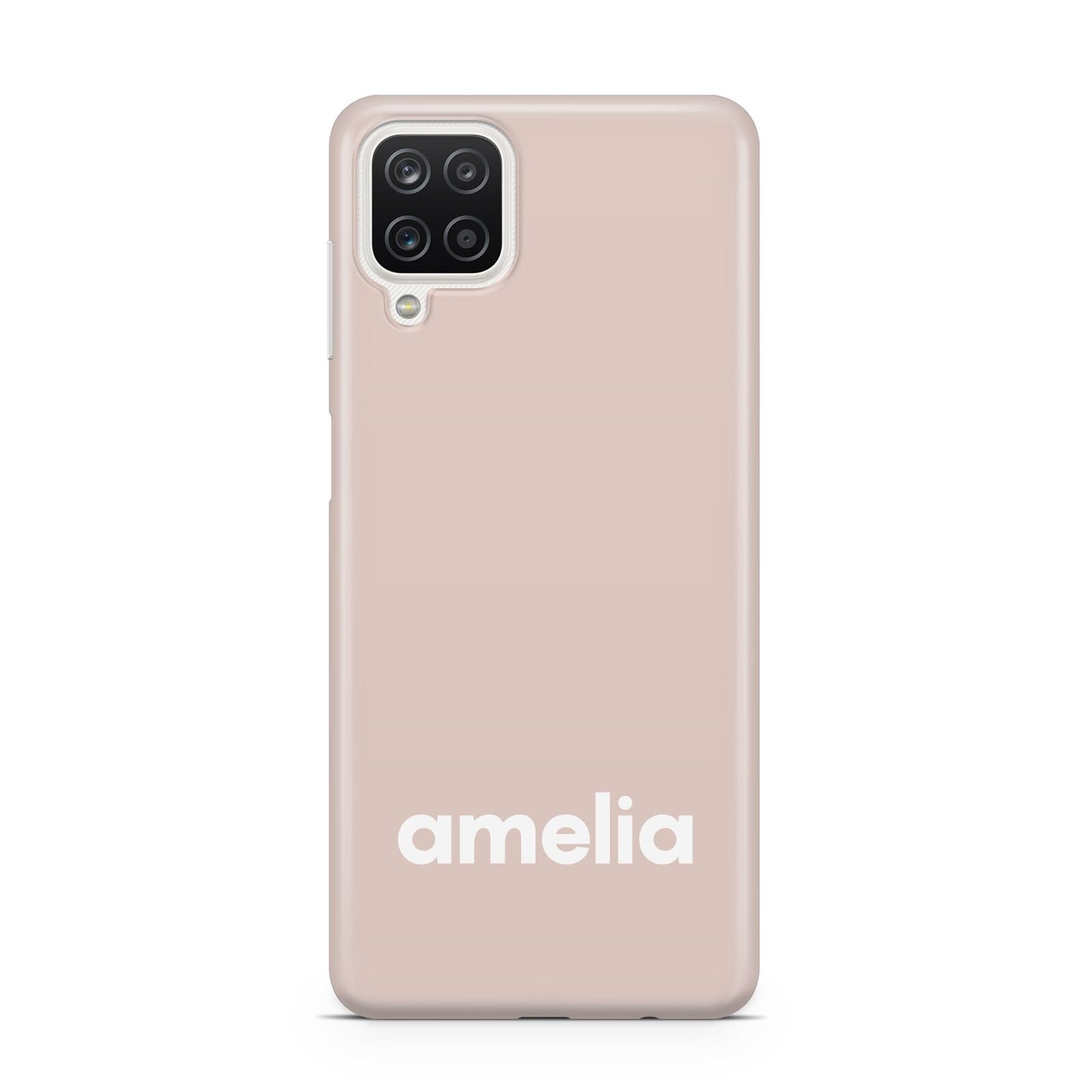 Simple Blush Pink with Name Samsung A12 Case