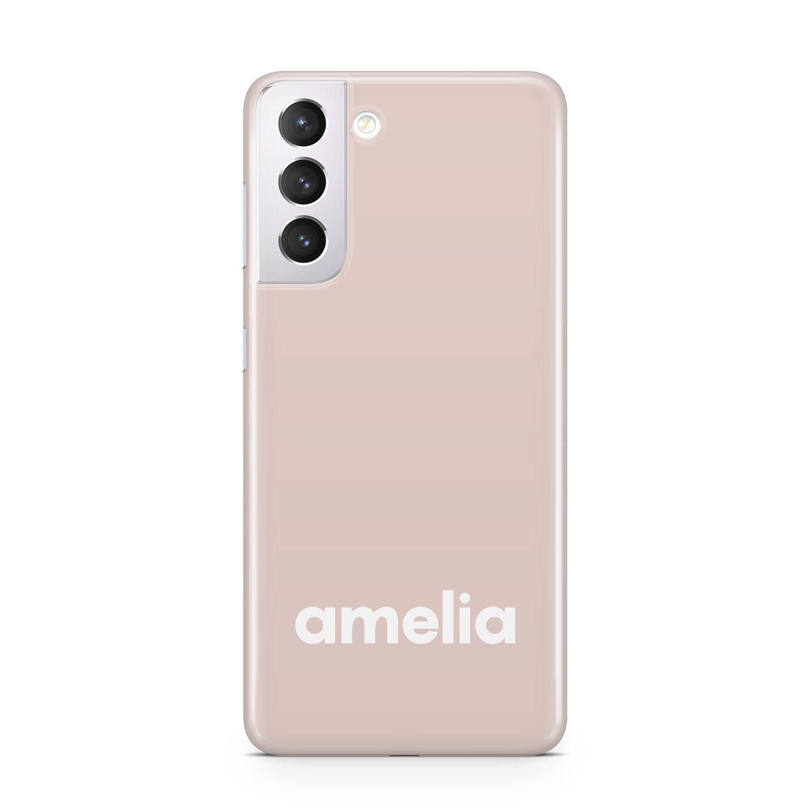 Simple Blush Pink with Name Samsung S21 Case