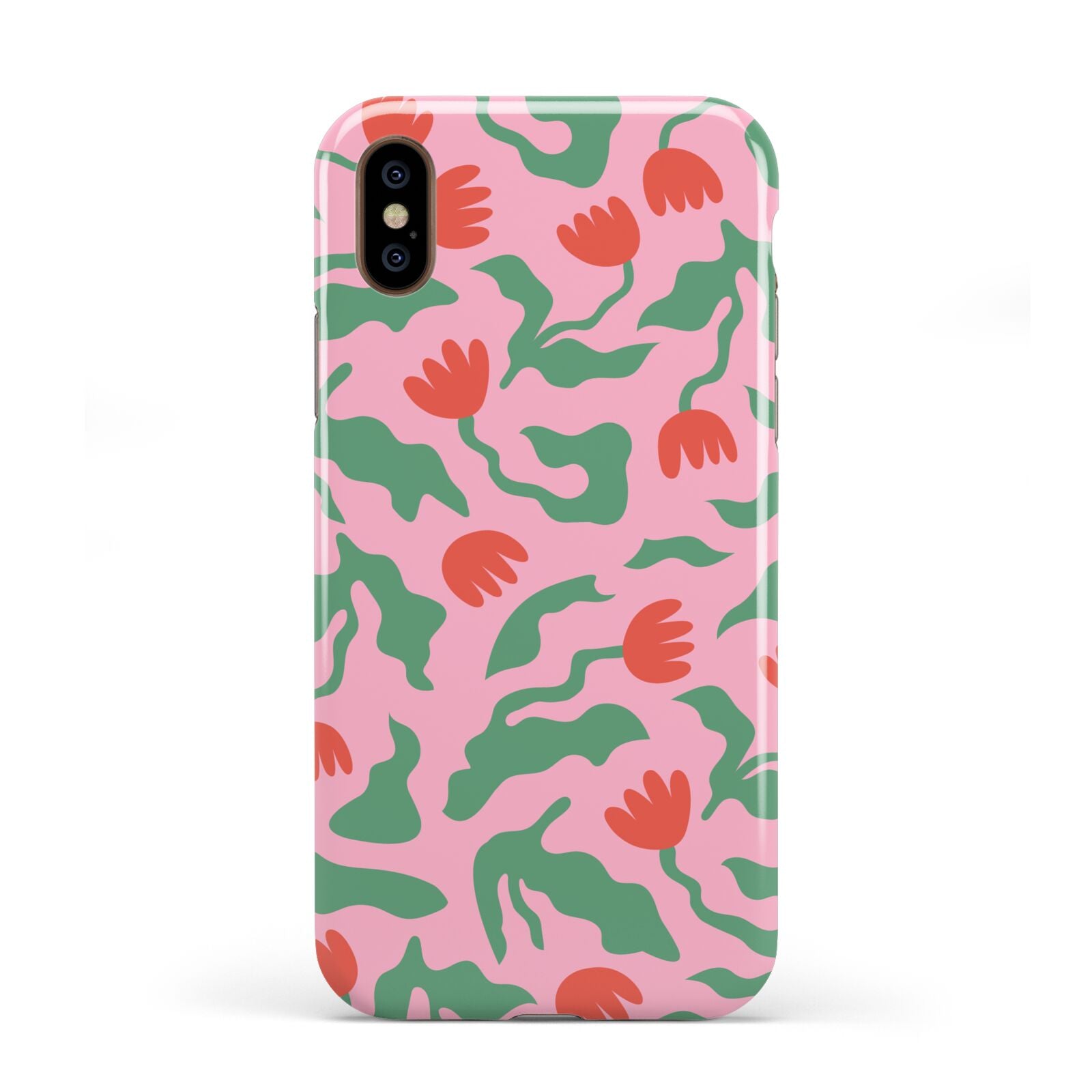 Simple Floral Apple iPhone XS 3D Tough